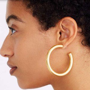 Minimalist Chunky Gold Hoops